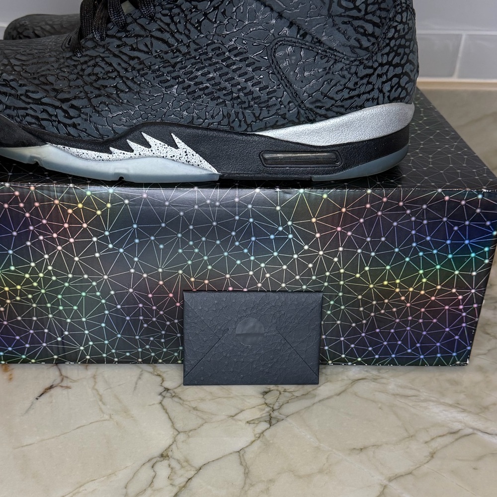 Authentic Air Jordan 3Lab5 Black Elephant Print Sneakers Men’s Used Sz 10.5 wbox - Picture 11 of 13